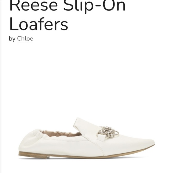 Chloe Shoes - CHLOE Nappa loafers with chain